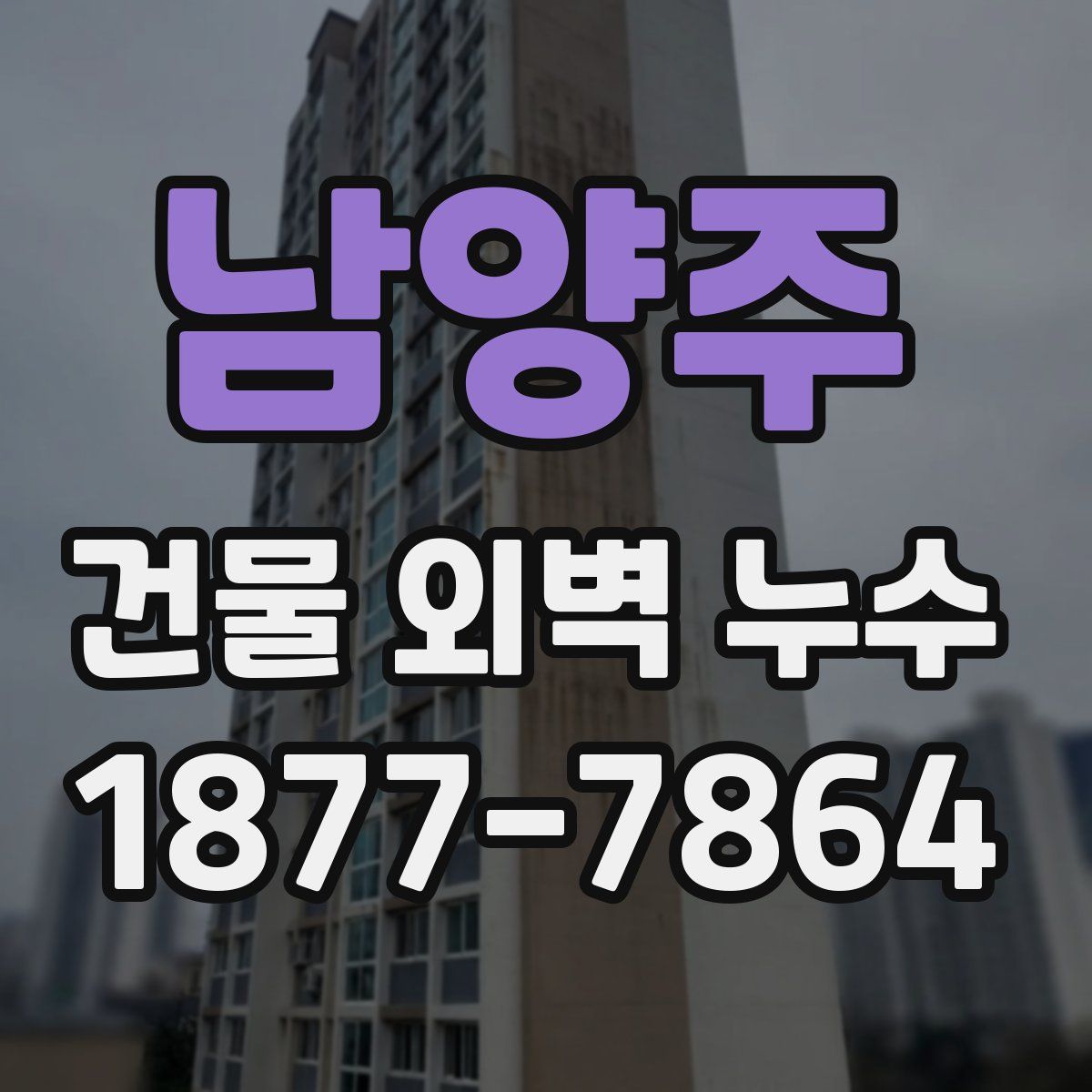 남양주 건물 외벽 누수