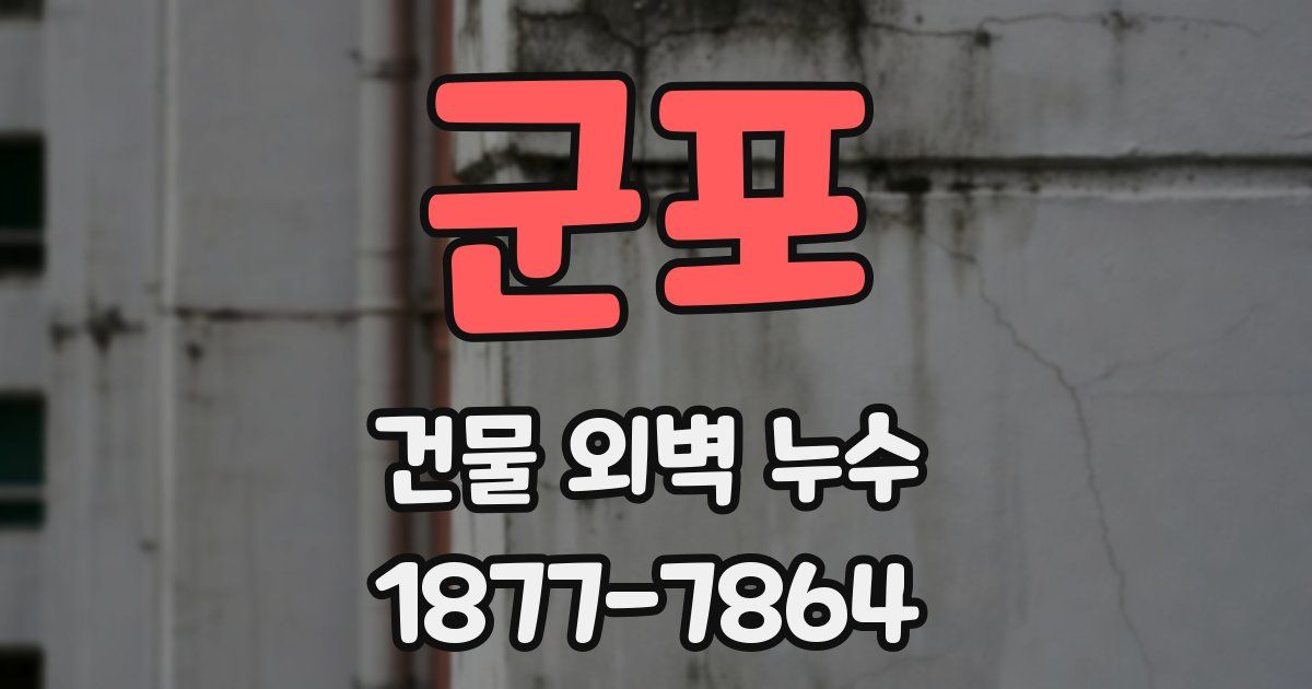 군포 건물 외벽 누수