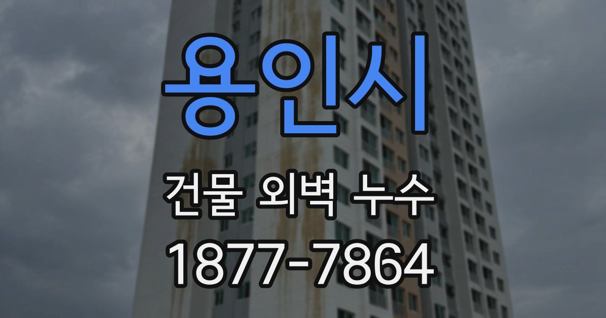 용인시 건물 외벽 누수