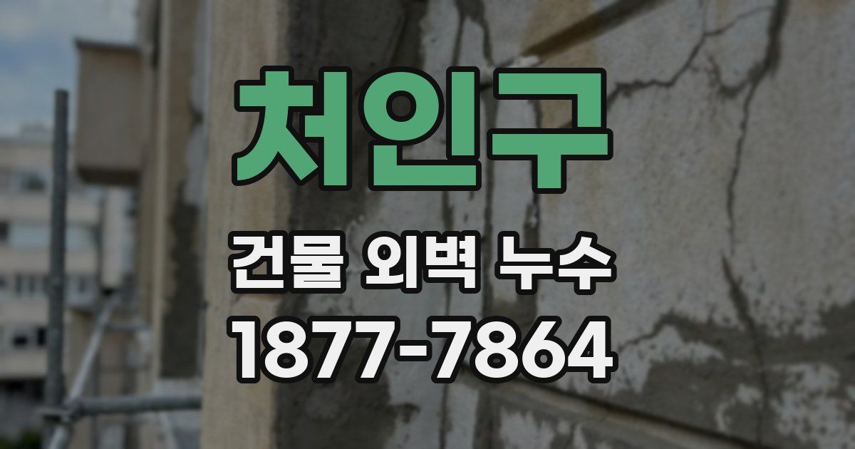 처인구 건물 외벽 누수