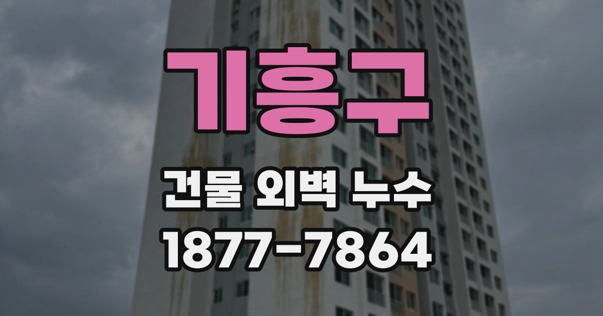 기흥구 건물 외벽 누수