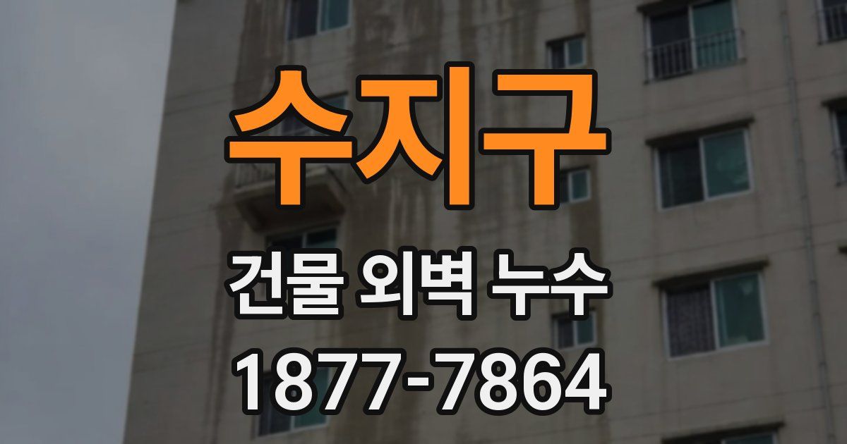 수지구 건물 외벽 누수
