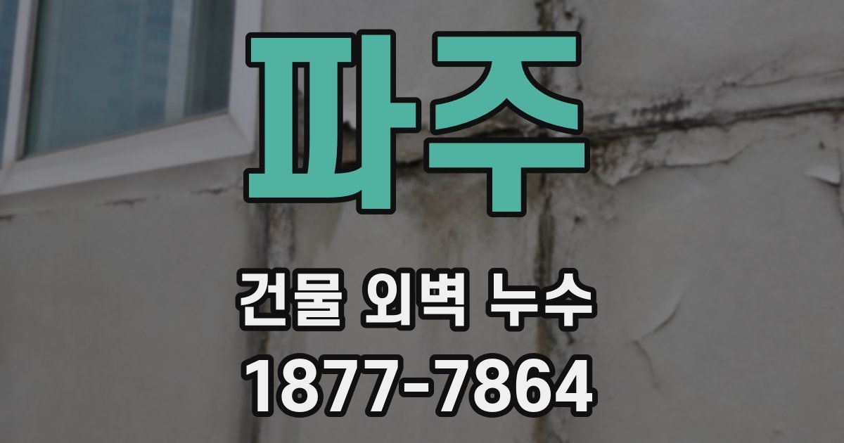 파주 건물 외벽 누수