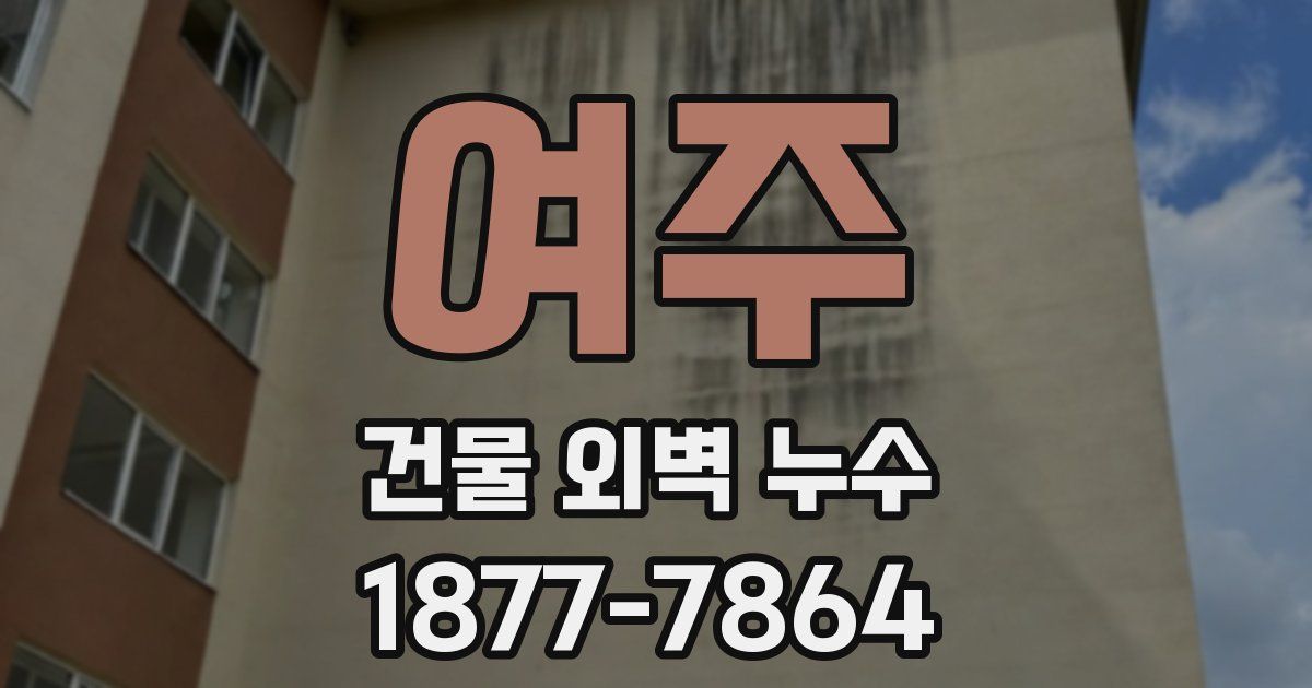 여주 건물 외벽 누수