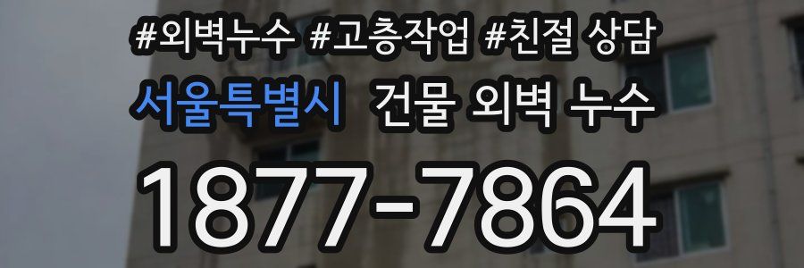 서울특별시 건물 외벽 누수