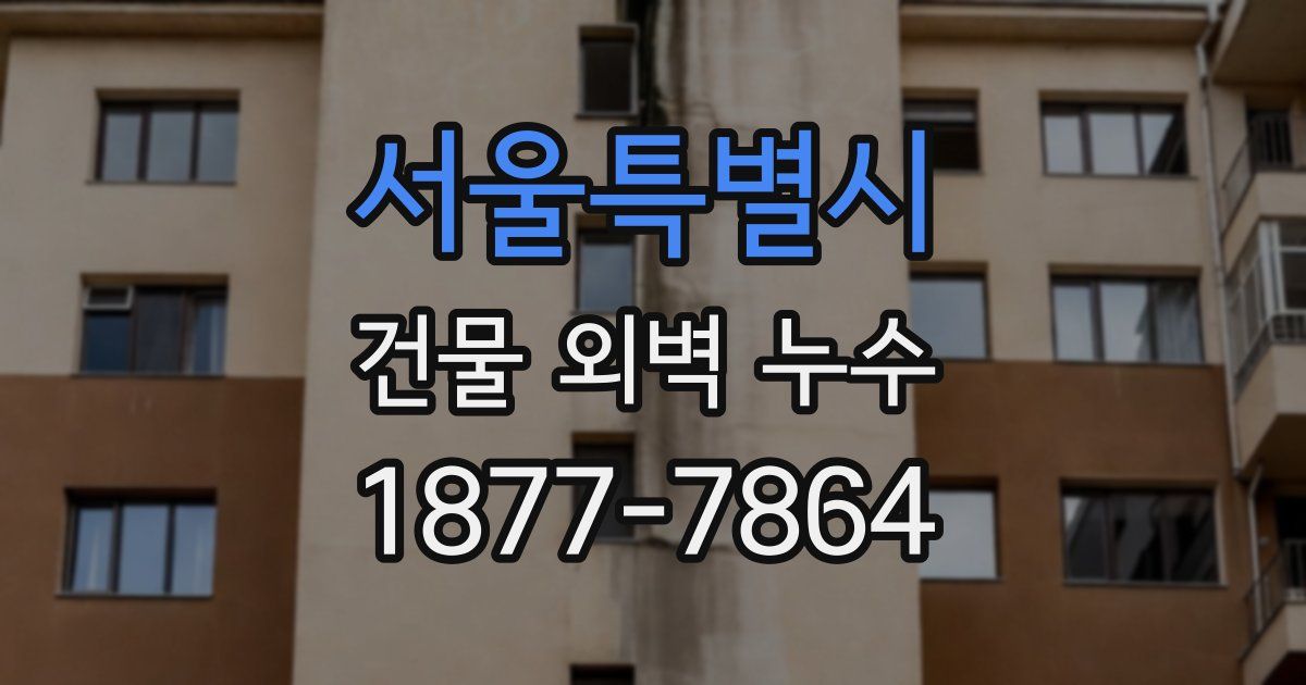 서울특별시 건물 외벽 누수