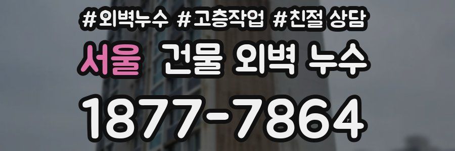 서울 건물 외벽 누수