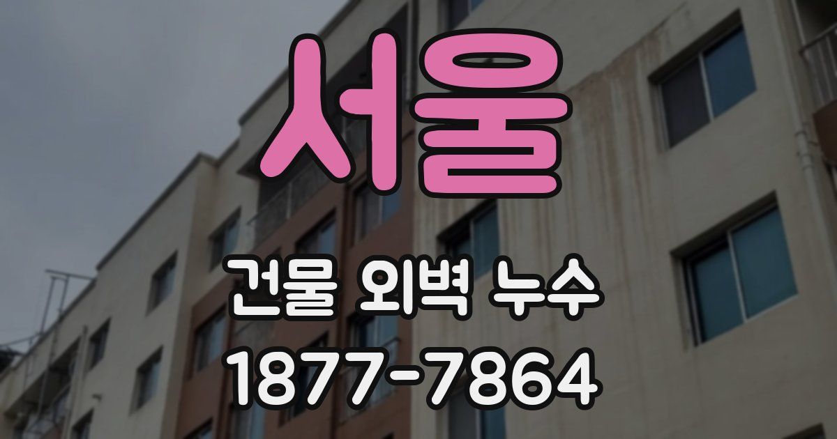 서울 건물 외벽 누수
