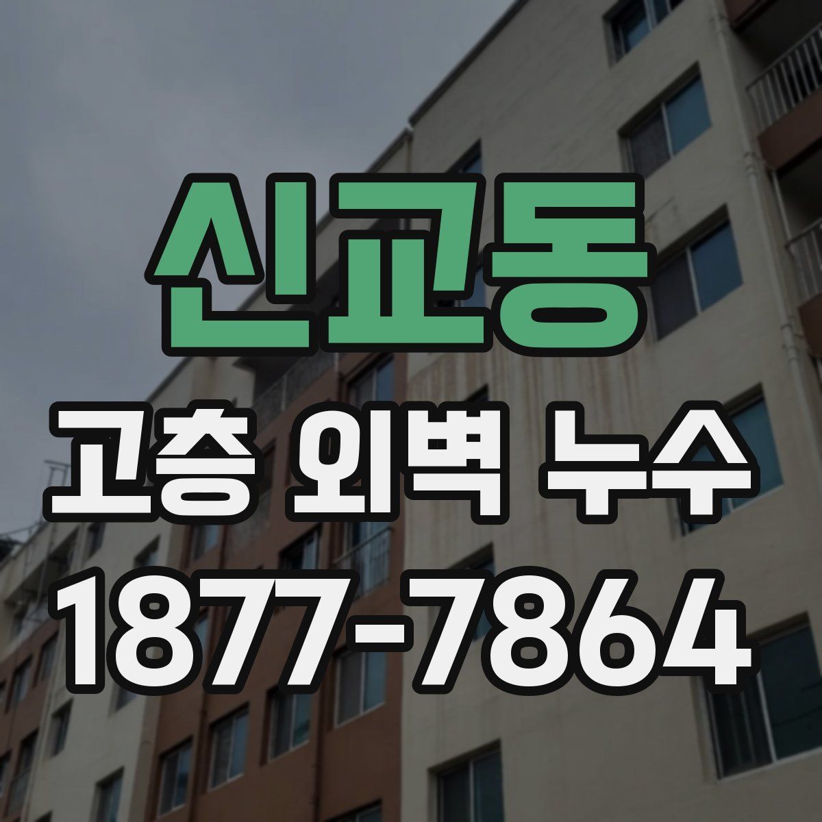 신교동 고층 외벽 누수