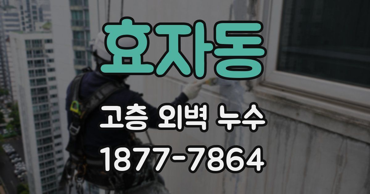효자동 고층 외벽 누수