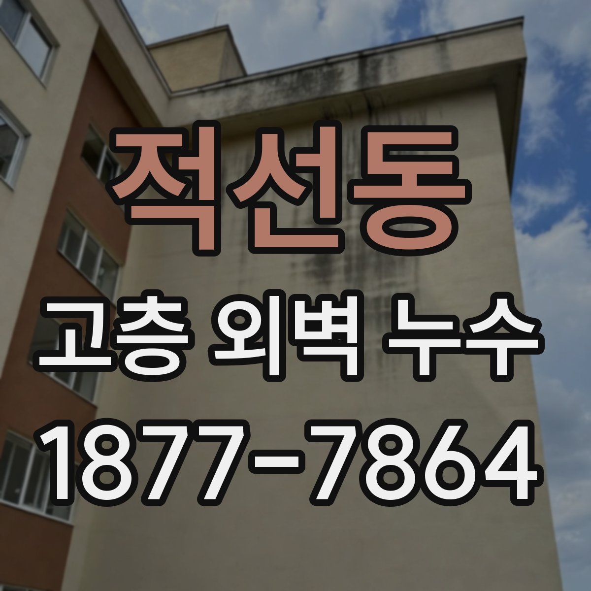 적선동 고층 외벽 누수