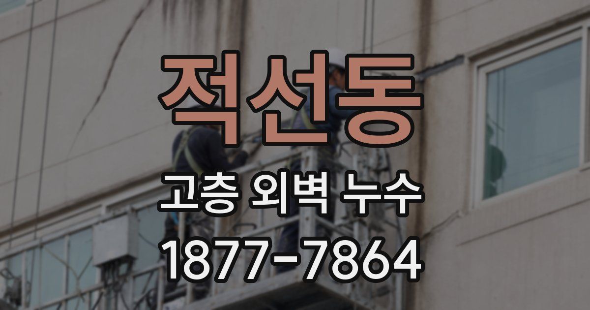 적선동 고층 외벽 누수