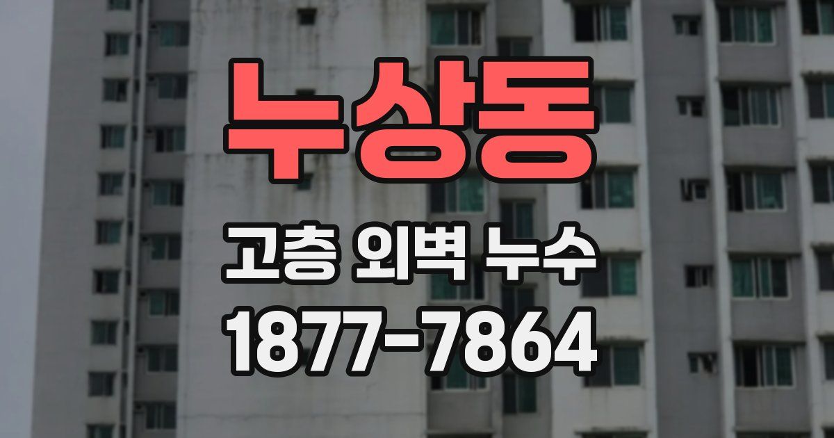누상동 고층 외벽 누수