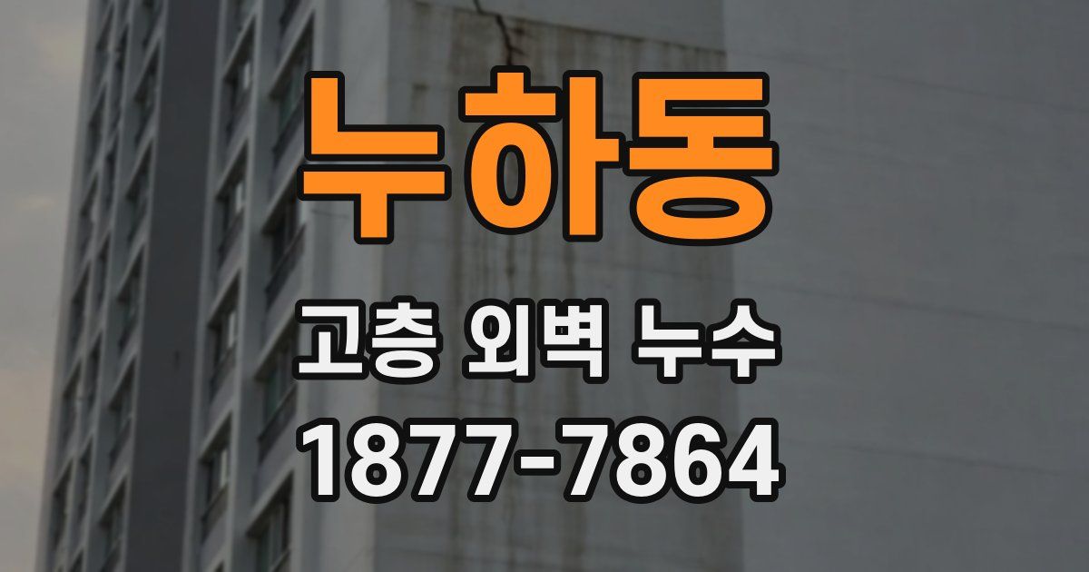 누하동 고층 외벽 누수