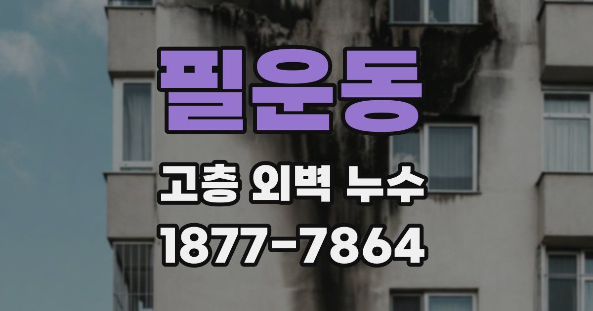 필운동 고층 외벽 누수