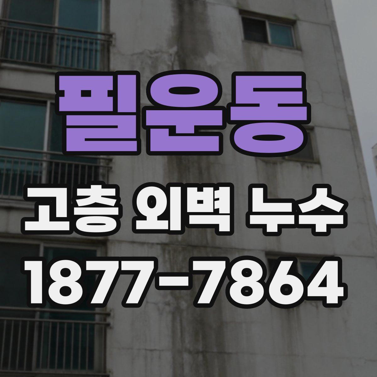 필운동 고층 외벽 누수