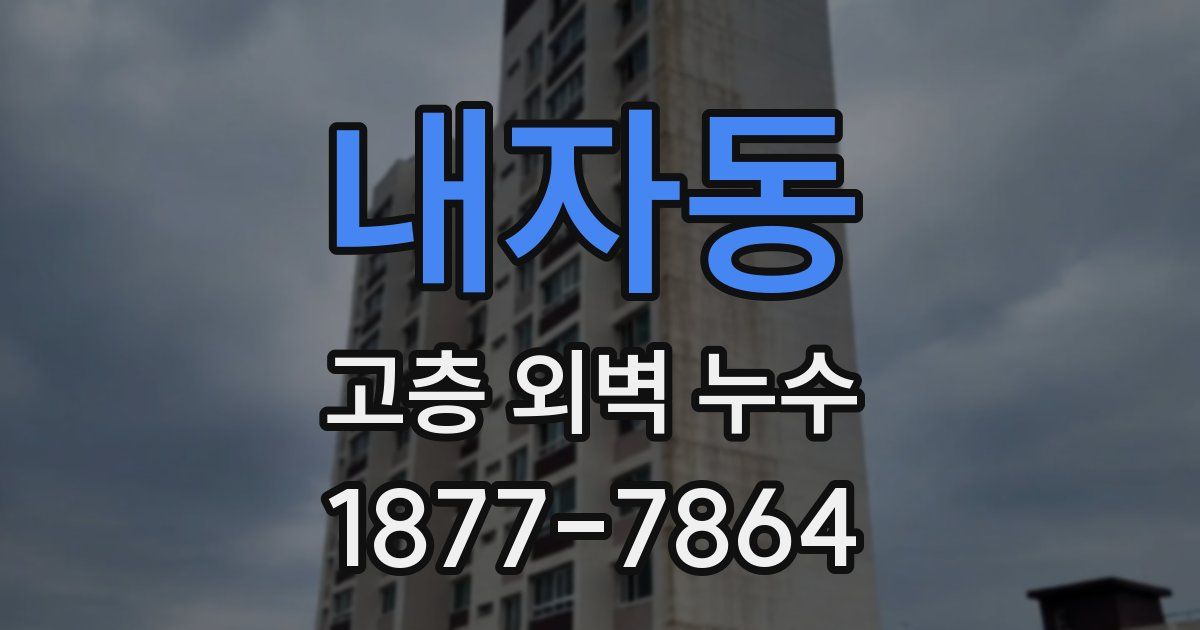 내자동 고층 외벽 누수
