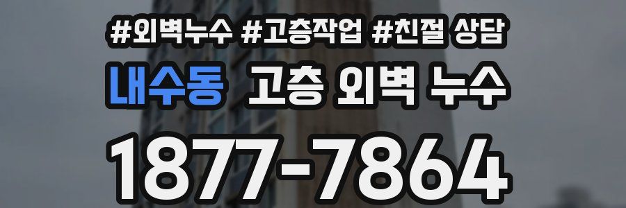 내수동 고층 외벽 누수