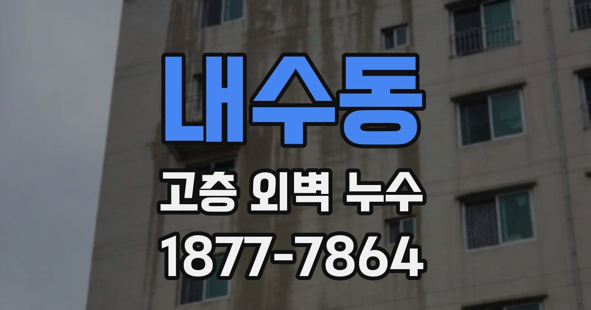 내수동 고층 외벽 누수
