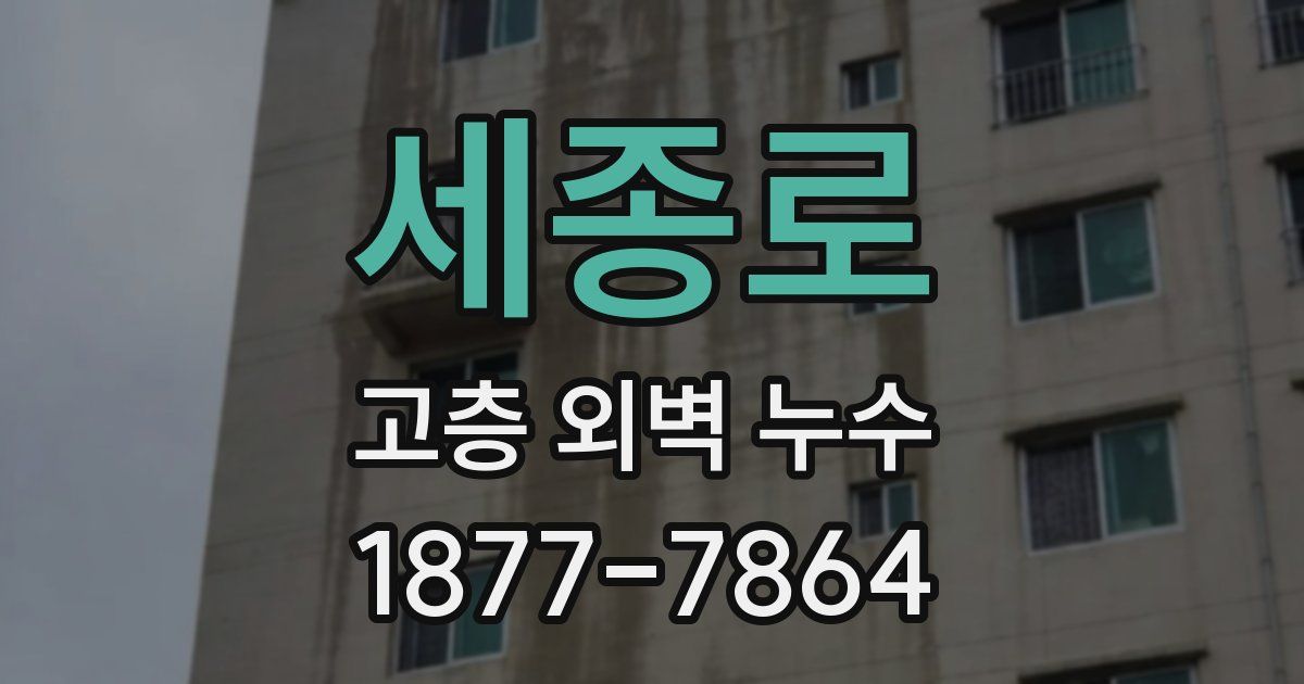 세종로 고층 외벽 누수