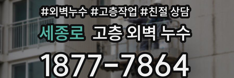 세종로 고층 외벽 누수