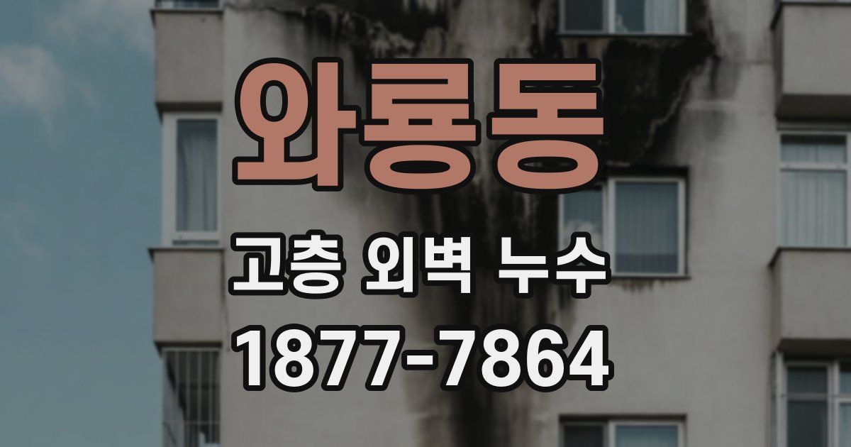 와룡동 고층 외벽 누수