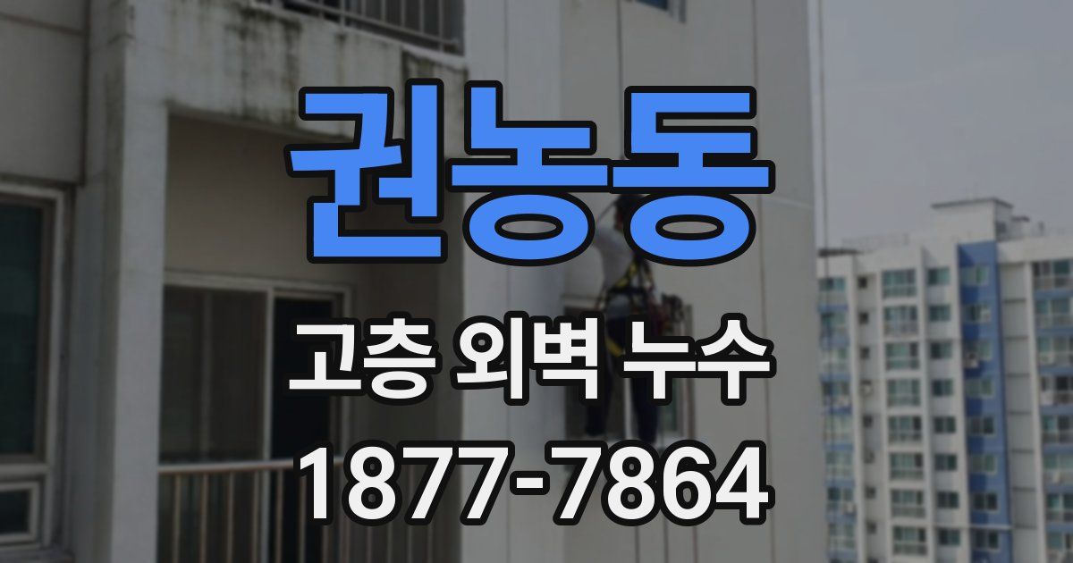 권농동 고층 외벽 누수