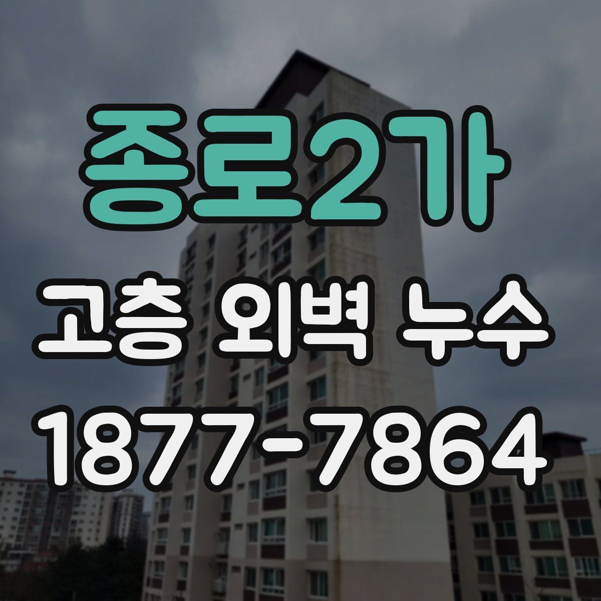 종로2가 고층 외벽 누수