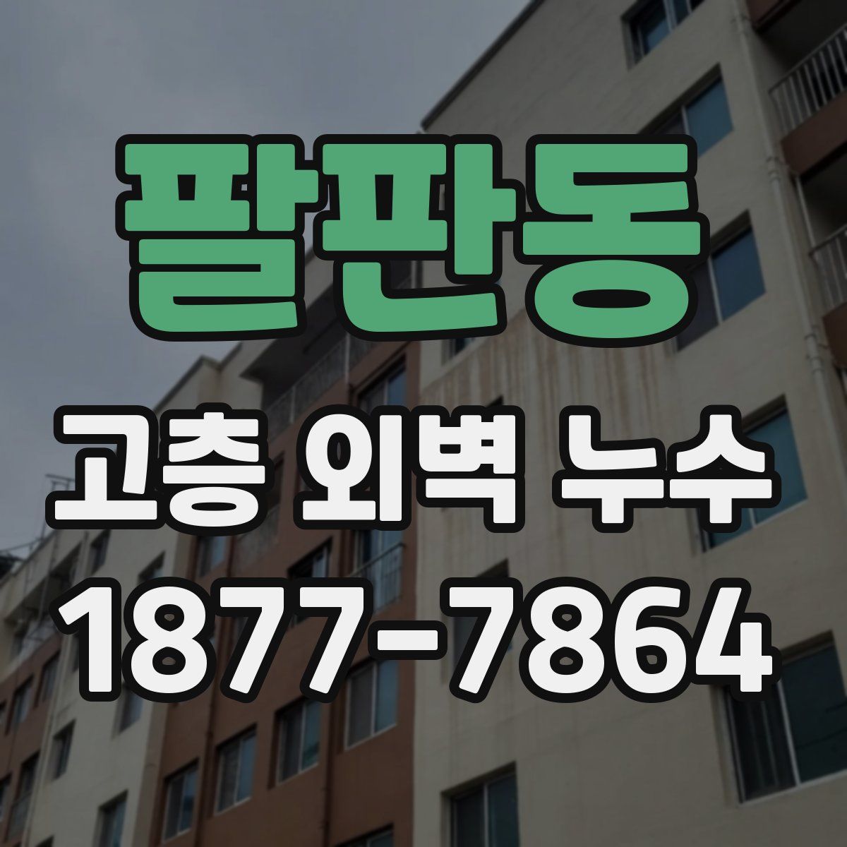 팔판동 고층 외벽 누수