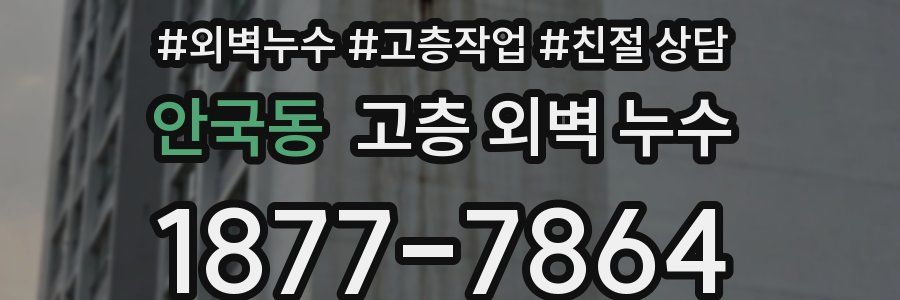 안국동 고층 외벽 누수