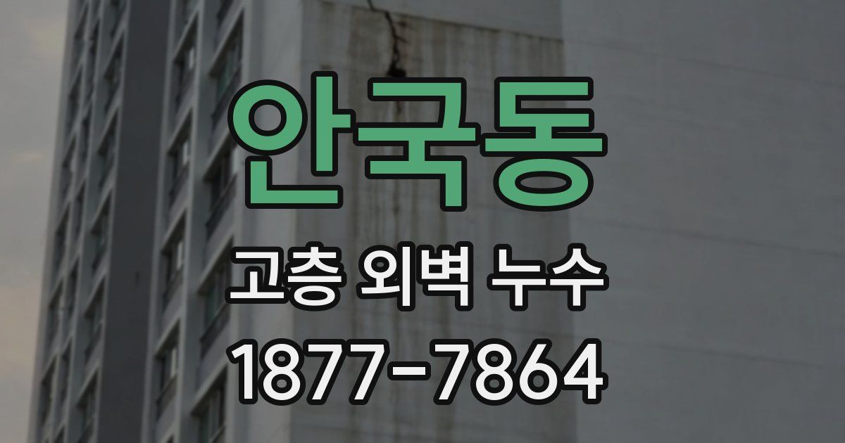 안국동 고층 외벽 누수