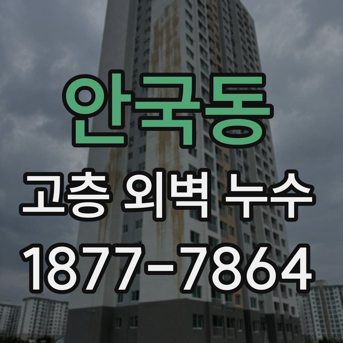 안국동 고층 외벽 누수