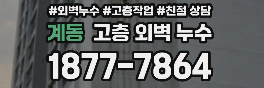 계동 고층 외벽 누수