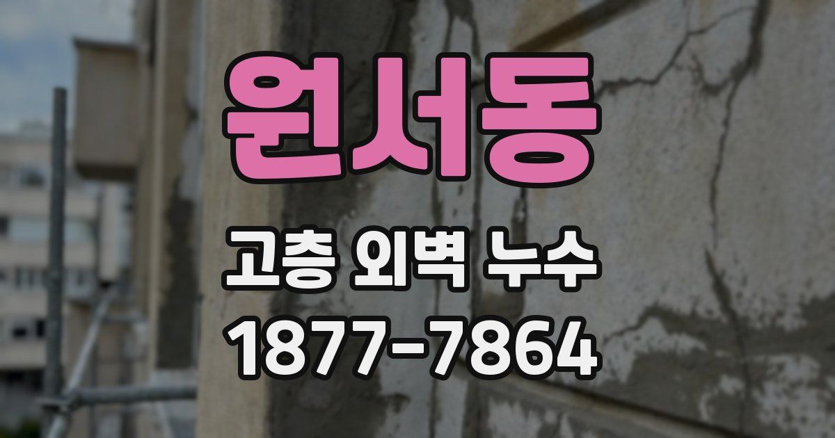 원서동 고층 외벽 누수