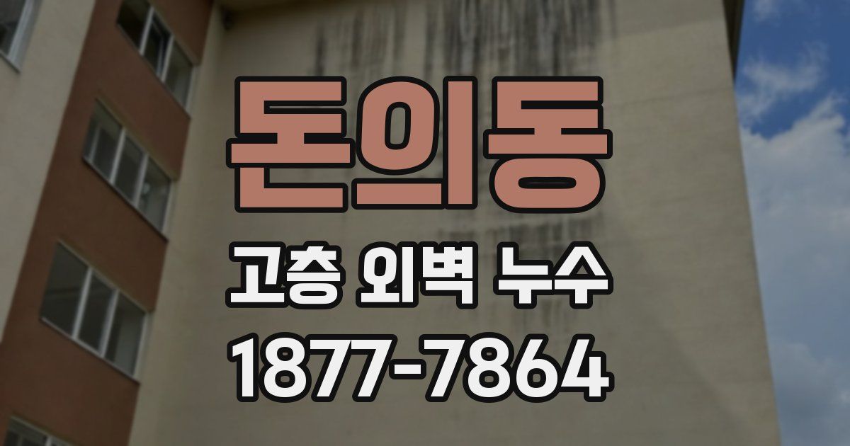돈의동 고층 외벽 누수