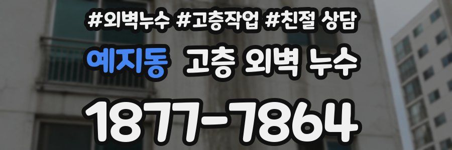 예지동 고층 외벽 누수