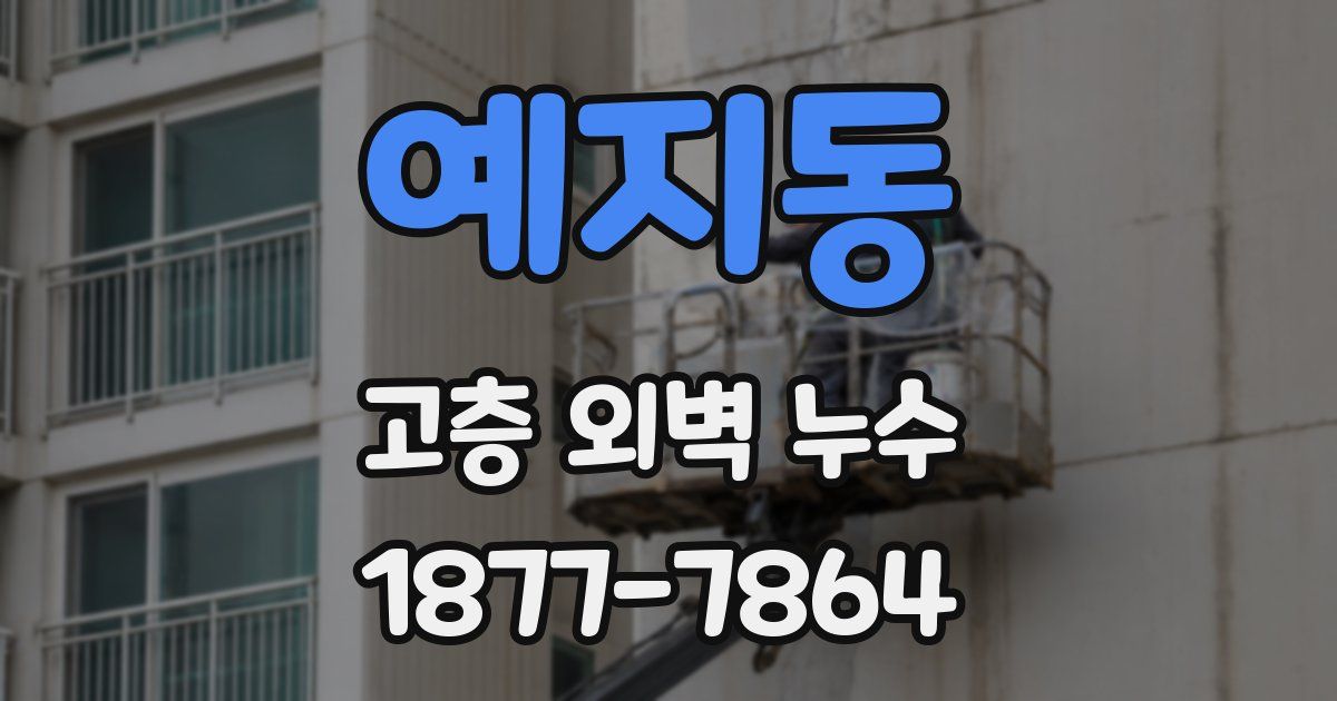 예지동 고층 외벽 누수