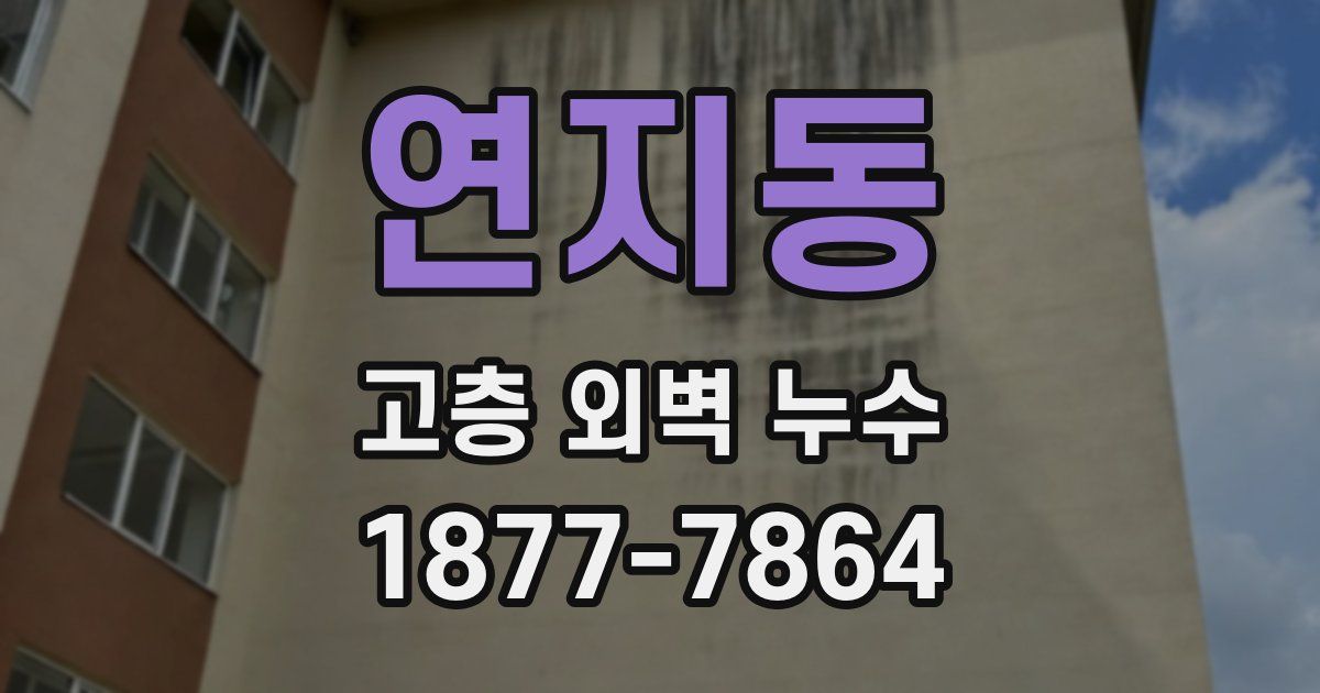 연지동 고층 외벽 누수