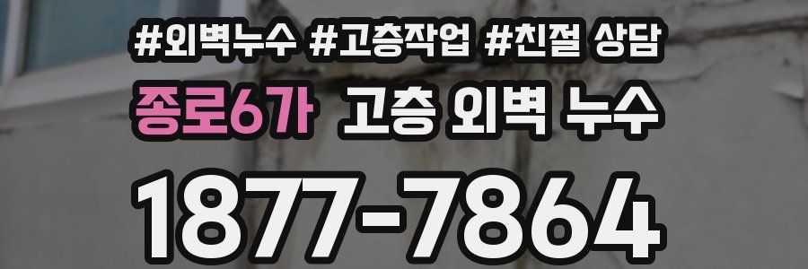 종로6가 고층 외벽 누수