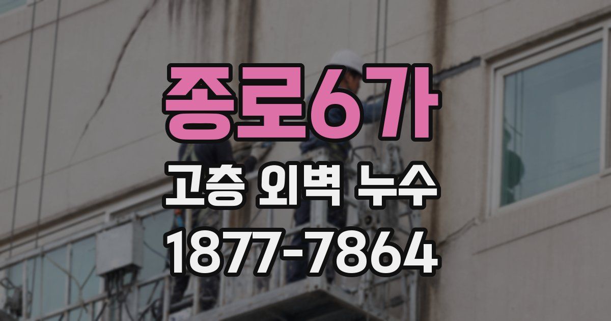종로6가 고층 외벽 누수
