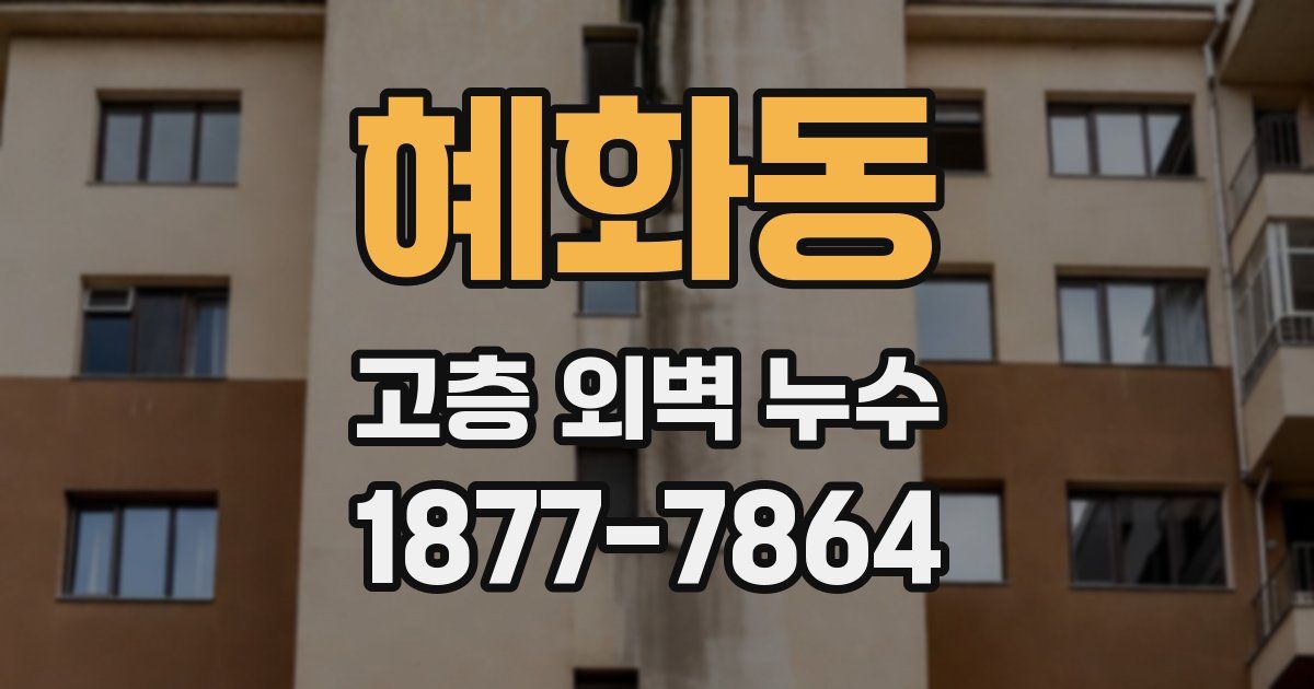 혜화동 고층 외벽 누수