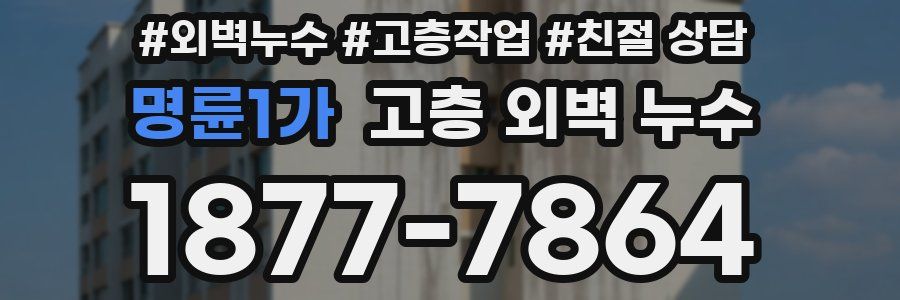 명륜1가 고층 외벽 누수