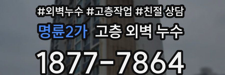 명륜2가 고층 외벽 누수