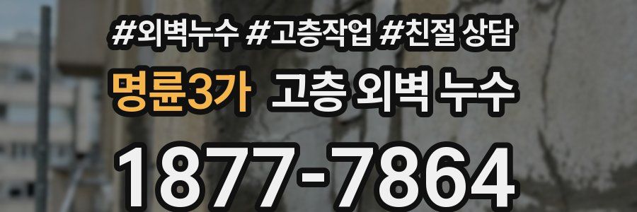 명륜3가 고층 외벽 누수