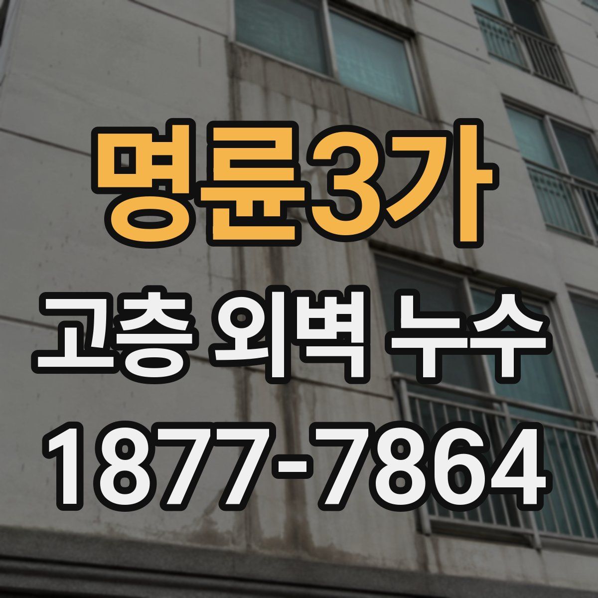 명륜3가 고층 외벽 누수