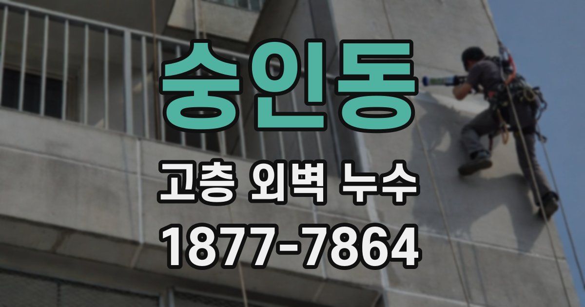 숭인동 고층 외벽 누수