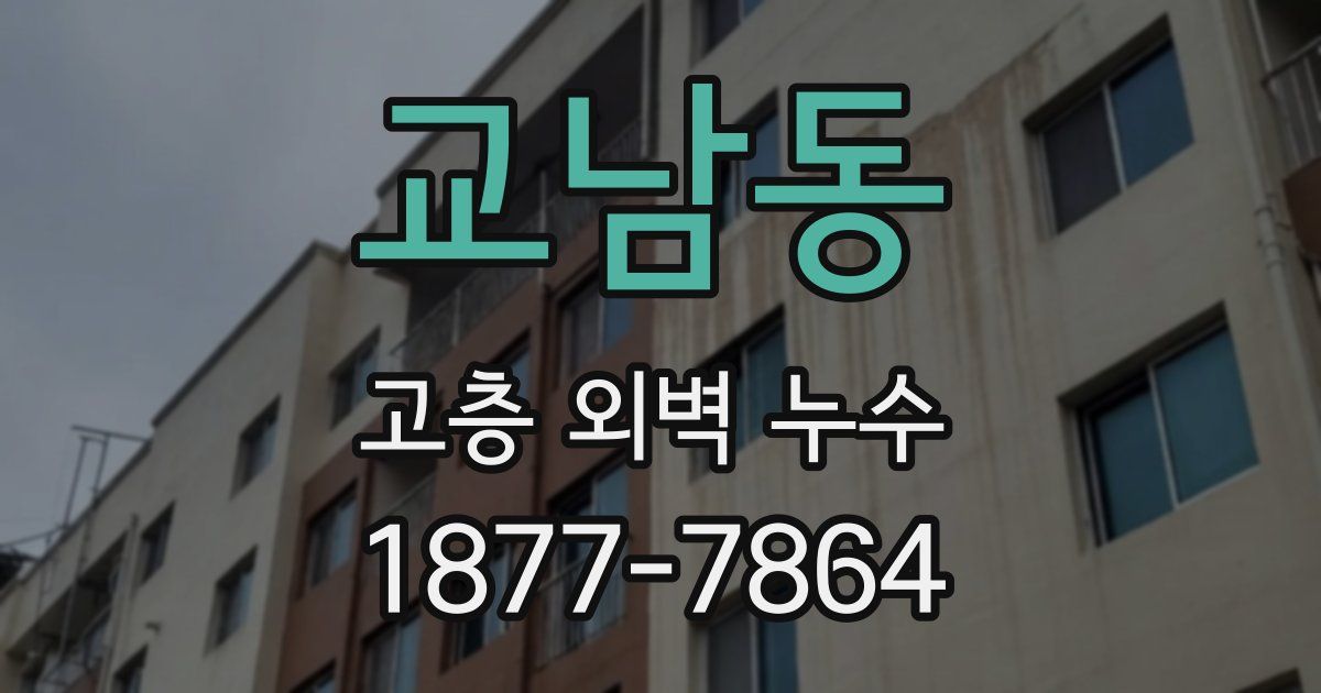 교남동 고층 외벽 누수