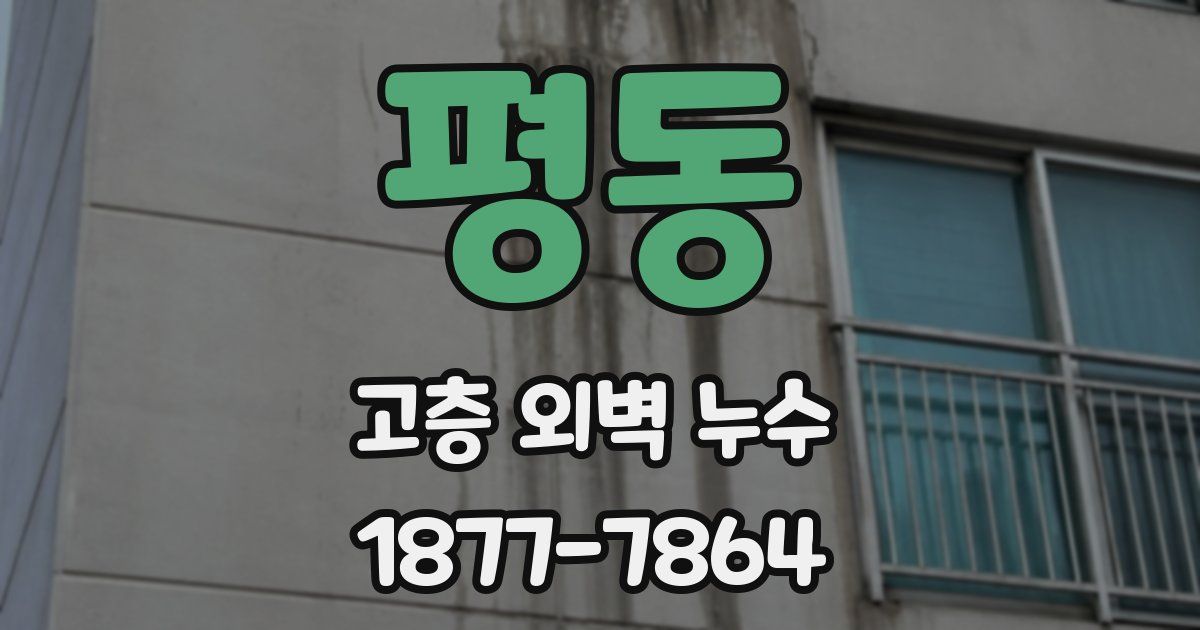 평동 고층 외벽 누수