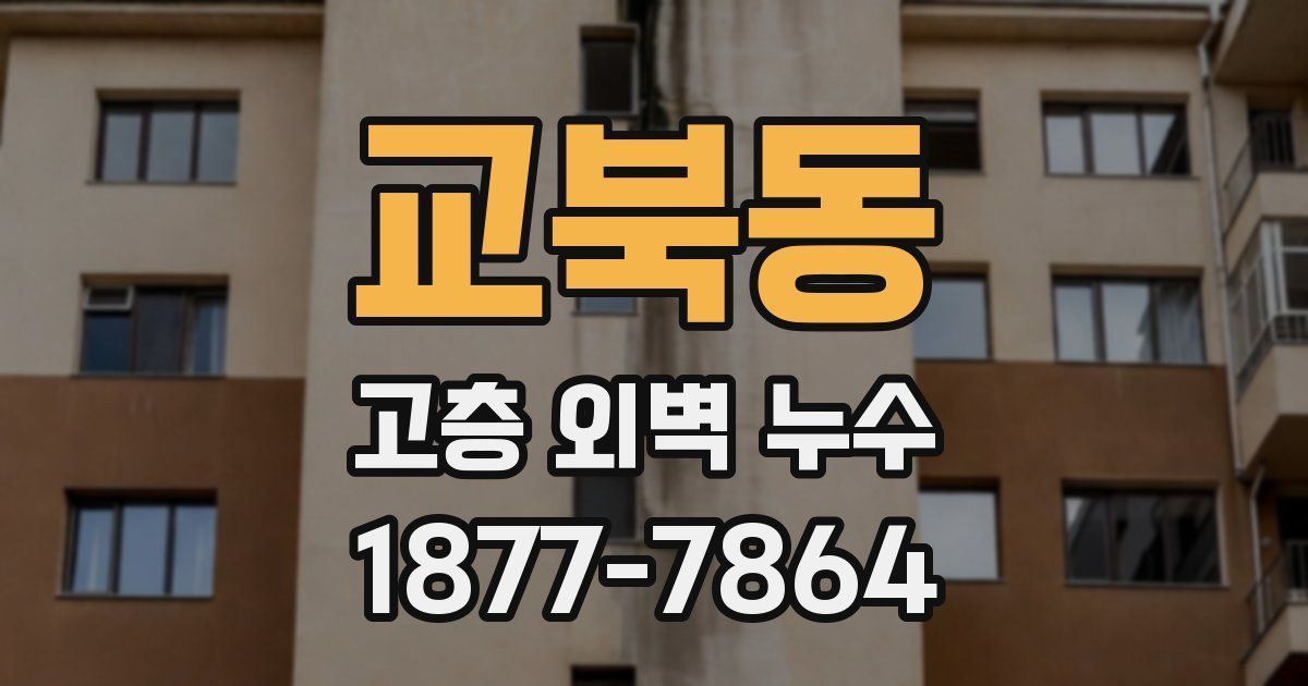 교북동 고층 외벽 누수