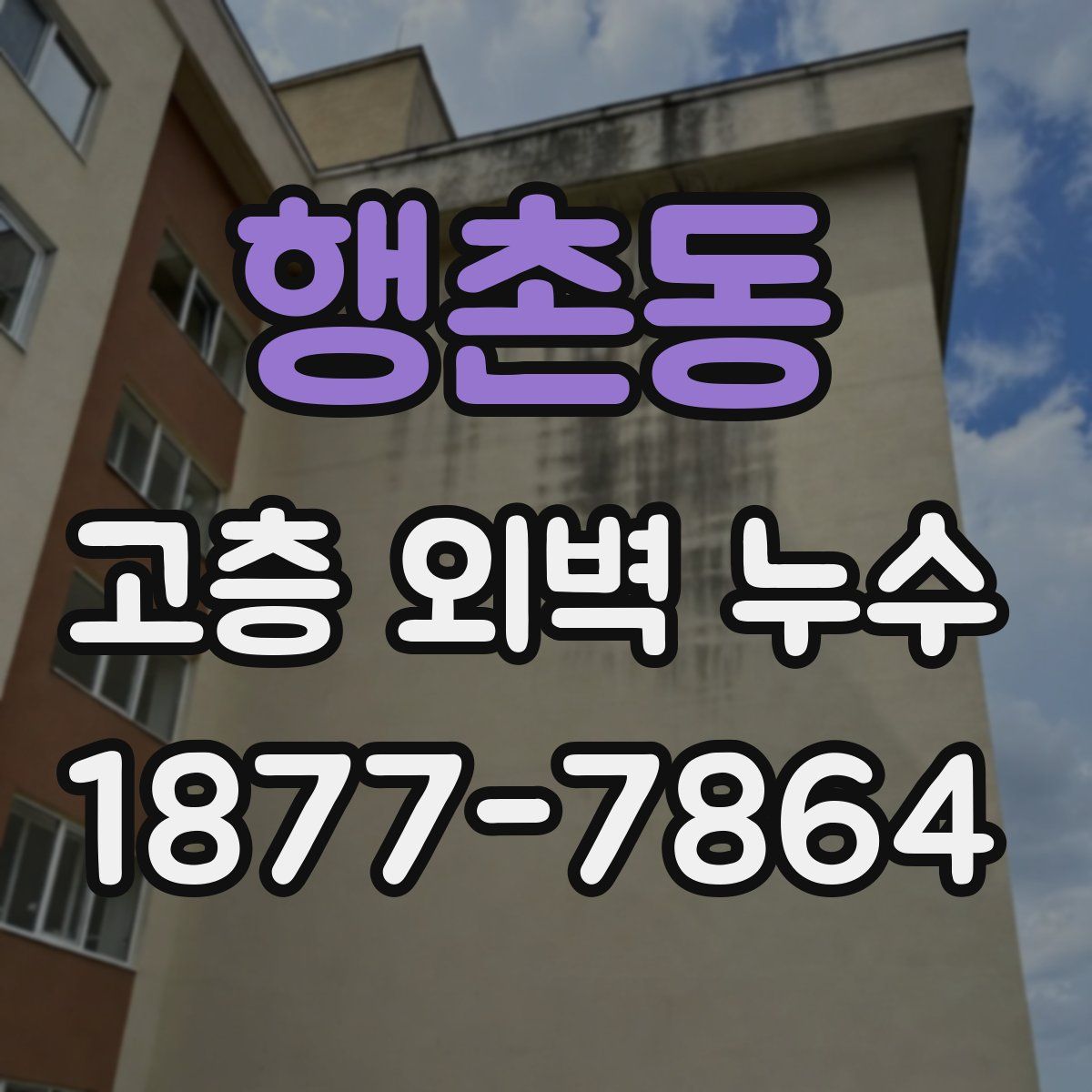 행촌동 고층 외벽 누수